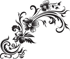 Retro Style Ornate Badge with Antique Emblem Antique Floral Frame Emblem with Vintage Pattern