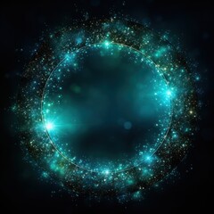 glitter circle of light shine sparkles and platinum moonlight spark particles space star stars galaxy sky nebula universe astronomy empty blank frame neon color
