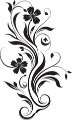 Decorative Vintage Ornament Vector Retro Floral Frame Logo Design