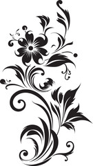 Vintage Decorative Floral Divider Ornate Element Traditional Floral Filigree Graphic Retro Elegance