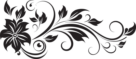 Antique Style Classic Vintage Logo Floral Design Vintage Scroll Vector Elegant Divider Line Art