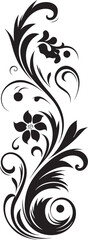 Classic Divider Logo Emblem Floral Frame Victorian Floral Icon Design Retro Pattern