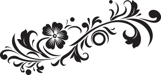 Classic Divider Logo Emblem Floral Element Victorian Floral Icon Badge Retro Badge