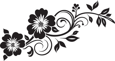Traditional Floral Filigree Graphic Retro Charm Intricate Retro Floral Ornament Icon Badge Emblem