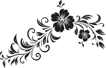 Vintage Ornate Pattern Icon Floral Detail Classic Divider Line Art Swirl Elegant Ornament