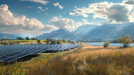 Solar Power Harnessing at Lakeside