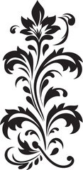 Obraz premium Victorian Floral Icon Badge Retro Symbol Retro Floral Emblem Icon Antique Badge