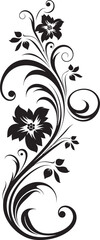 Retro Floral Separator Logo Classic Design Element Ornate Floral Divider Line Art Vintage Style