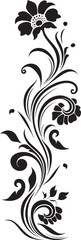 Classic Floral Swirl Border Graphic Retro Charm Antique Scrollwork Logo Icon Detailed Emblem