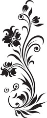 Decorative Divider Line Element Art Elegant Floral Frame Logo Design