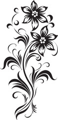 Classic Divider Line Vector Art Victorian Era Floral Icon Design