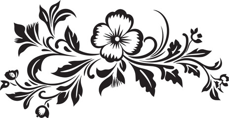 Antique Scrollwork Divider Line Victorian Floral Ornament Badge