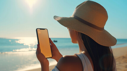 Sunscreen Application Reminder: A smartphone screen displaying a notification reminding the user to reapply sunscreen every two hours for continuous sun protection