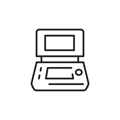Obraz premium Retro gaming console icon. Simple retro gaming console icon for social media, app, and web design. Vector illustration.