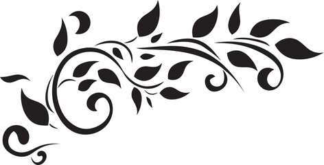 Retro Floral Divider Artwork Artistic Expression Antique Scrollwork Floral Logo Vintage Inspiration