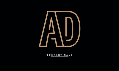 AD, DA, A, D Abstract Letters Logo Monogram