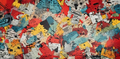 comic book textured wallpaper with a lot of different shapes and sizes