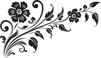 Antique Divider Line Icon Vintage Floral Swirl Graphic