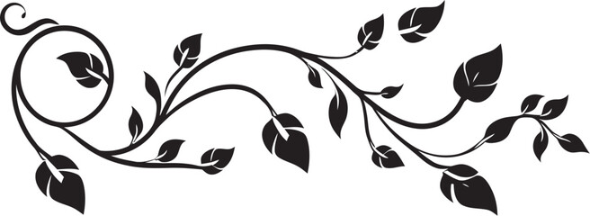 Retro Floral Ornament Emblem Timeless Badge Antique Style Vintage Divider Detailed Pattern