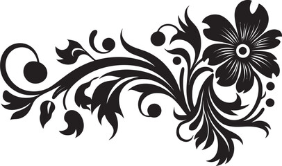 Intricate Floral Frame Graphic Vintage Ornate Scroll Icon