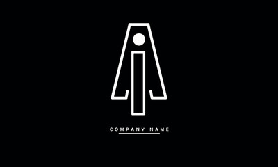 AI, IA, A, I Abstract Letters Logo Monogram