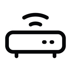 Fototapeta premium Simple Wifi Router icon. The icon can be used for websites, print templates, presentation templates, illustrations, etc