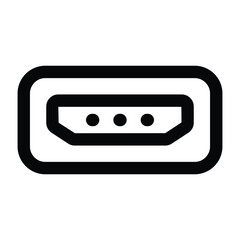 Simple Usb Port icon. The icon can be used for websites, print templates, presentation templates, illustrations, etc