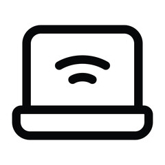 Simple Laptop icon. The icon can be used for websites, print templates, presentation templates, illustrations, etc
