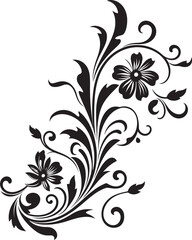 Antique Divider Line Classic Floral Art Intricate Vintage Emblem Victorian Floral Vector