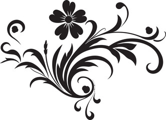 Classic Divider Logo Intricate Floral Emblem Victorian Floral Icon Elegant Scrollwork Design