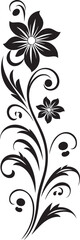 Fototapeta premium Victorian Floral Icon Elegant Scrollwork Design Retro Floral Emblem Vintage Decorative Pattern