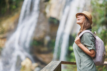 Photo of woman tourist in Gozalandia Waterfalls