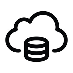 Simple Cloud Computing icon. The icon can be used for websites, print templates, presentation templates, illustrations, etc