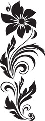 Fototapeta premium Classic Divider Logo Intricate Floral Emblem Victorian Floral Icon Elegant Scrollwork Design