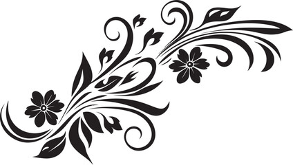Classic Divider Logo Intricate Floral Emblem Victorian Floral Icon Elegant Scrollwork Design