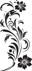 Fototapeta premium Classic Vintage Design Intricate Floral Art Victorian Era Logo Elegant Floral Badge