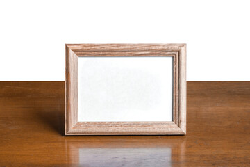 old photo frame on the table, png