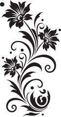 Classic Decorative Divider Line Icon Elegant Retro Floral Element