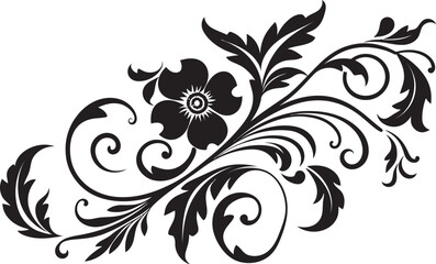 Victorian Era Logo Elegant Floral Badge Retro Style Design Vintage Ornate Badge