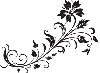 Classic Divider Logo Intricate Floral Emblem Victorian Floral Icon Elegant Scrollwork Design