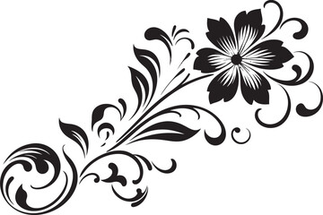 Antique Floral Vector Decorative Floral Badge Classic Vintage Design Intricate Floral Art