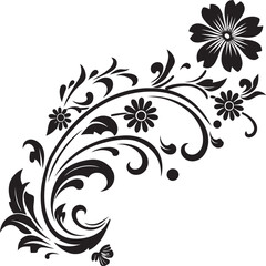 Intricate Retro Floral Divider Line Classic Vintage Ornate Floral Frame