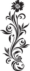 Victorian Floral Ornament Logo Intricate Floral Border Vector