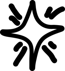 Stars bold line, hand drawn