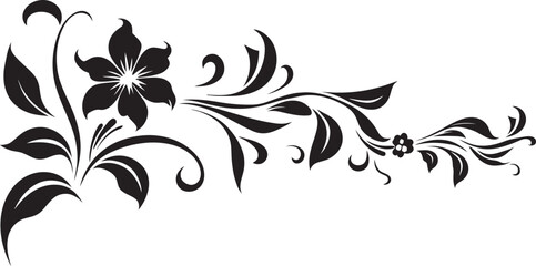 Intricate Decorative Floral Divider Design Classic Victorian Floral Emblem