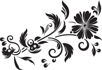 Antique Floral Swirl Frame Logo Vintage Decorative Scrollwork Pattern