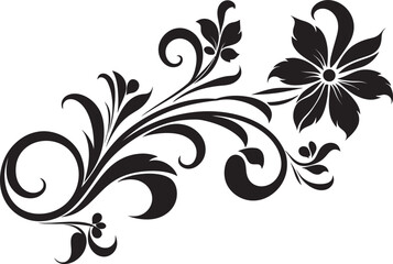 Classic Floral Art Element Victorian Era Ornament Vector