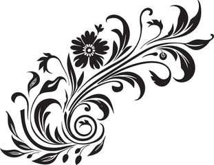 Retro Style Badge Emblem Antique Floral Frame Pattern