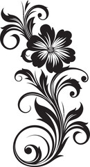 Classic Divider Logo Design Victorian Floral Icon Badge