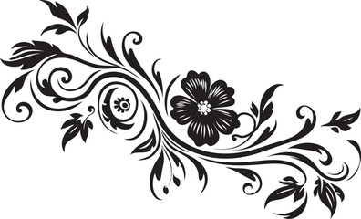 Antique Floral Vector Emblem Classic Vintage Design Pattern